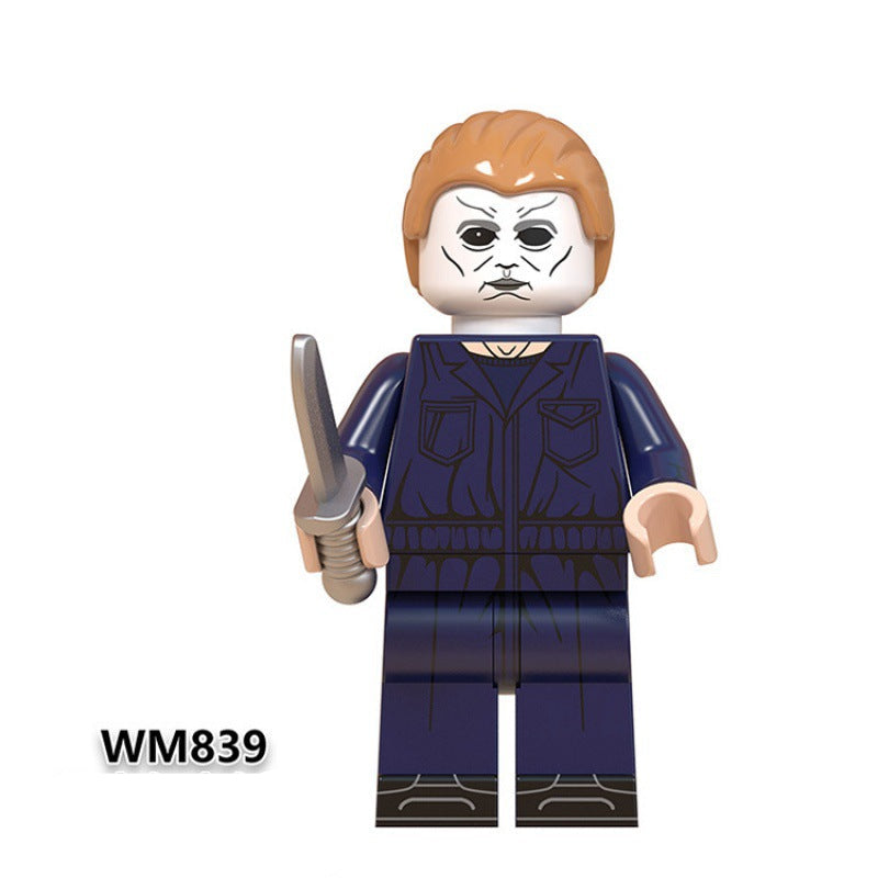 Wholesale assembly building blocks horror figure assembly children' s toys
